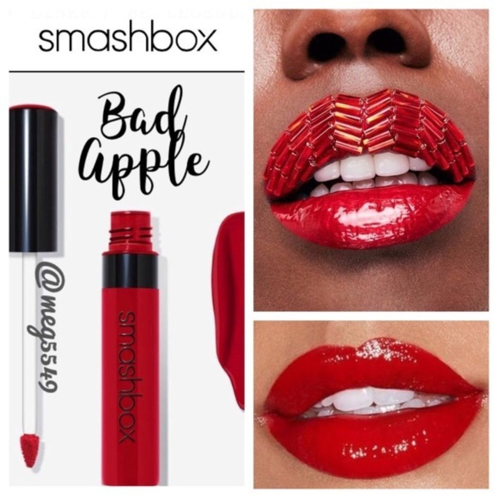 SMASHSBOX Be Legendary Liquid pigment Bad Apple NEW lipstick discontinued - Picture 3 of 11